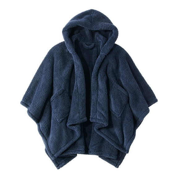 L.L.Bean Cozy Sherpa Wearable Throw Navy (1000160722)