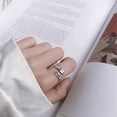 thumbnail image 4 of Qarigey Anillo de tamaño ajustable para mujer, anillos abiertos lisos encantadores con personalidad, regalo de compromiso, joyería de moda de aluminio Ropa, zapatos y accesorios Miscelánea Qarigey AP005475-00, 4 of 6
