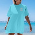 thumbnail image 5 of QHWAUAKFBN T Shirts For Women Trendy Graphic Beach Oversized Graphic Tees Vintage Baggy Shirts Summer Cotton Vacation Tshirts Top, 5 of 6