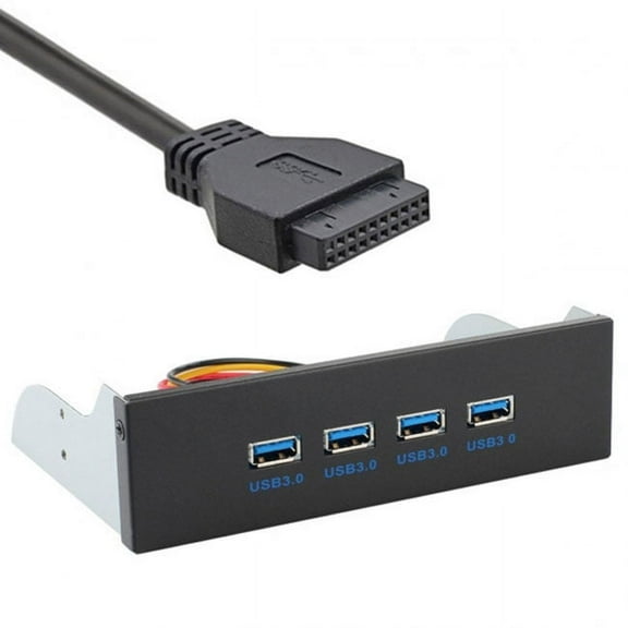 Chenyang CY USB 3.0 HUB 4 Ports Front Panel to Motherboard 20Pin Connector Cable for 5.25" CD-ROM Bay Convertor