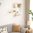 thumbnail image 2 of Floating Shelves for Wall Set of 3-Rustic Brown Solid Wood Wall Mounted Shelves,16" Long x 7" Deep x 1.6" Thick,Heavy Duty Shelving for Bedroom, Living Room, Kitchen, Bathroom (16inch), 2 of 8