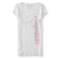 thumbnail image 2 of Aeropostale Vertical Script Camiseta gráfica para mujer, blanca, extra pequeña Aeropostale Camiseta gráfica, 2 of 2