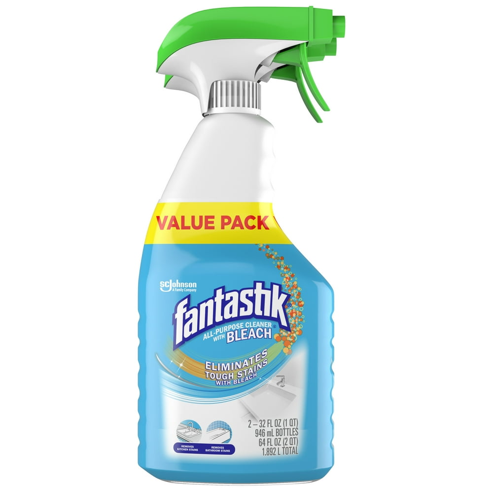 Fantastik AllPurpose Cleaner with Bleach, 32 Ounce Trigger Bottle (2
