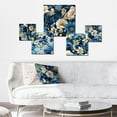thumbnail image 2 of Designart "Alluring Nautical Paisleys" Floral Wall Art Set Of 5 - Blue Glam Wall Living Room Decor Set, 2 of 6