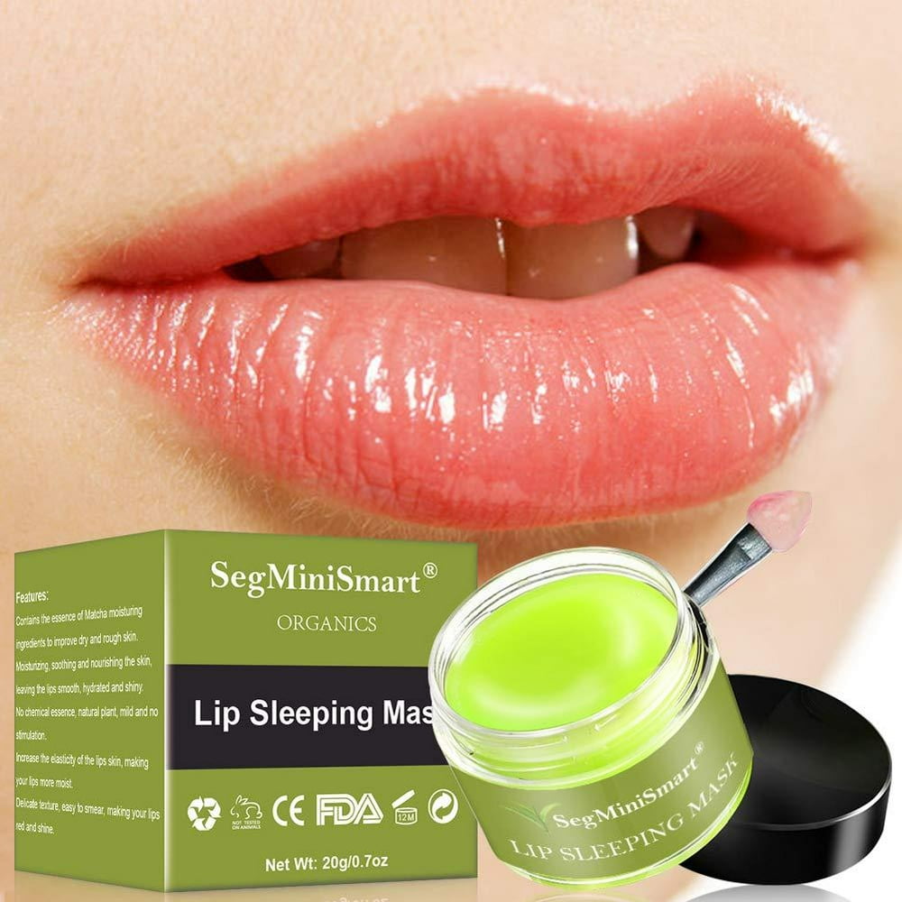 Lip Sleeping Mask, Lip Treatment Moisturizing Green Tea Matcha Lip Mask