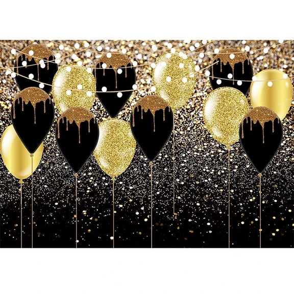 Birthday Photography Backdrop Gold Glitter Balloons Adult Birthday Party Banner Photographic Background Photo Studio
