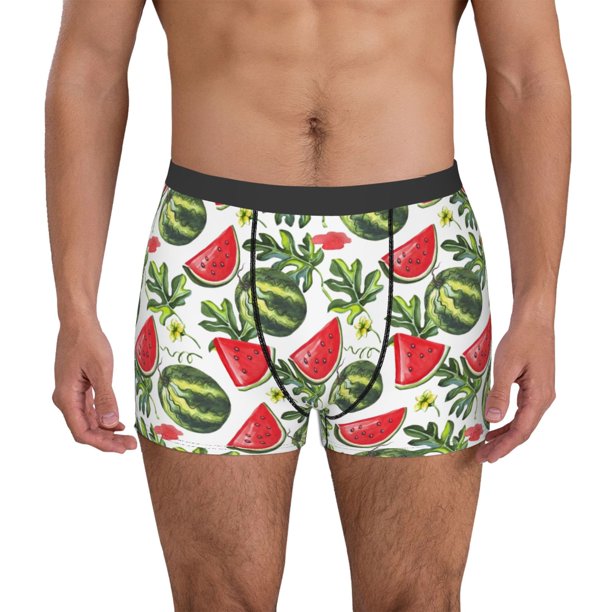 Fotbe Watermelons Calzoncillos Tipo Boxer con Bolsa de Soporte Total para Hombre, X-Temp Fresco, Transpirable y de Secado Rápido-Medium