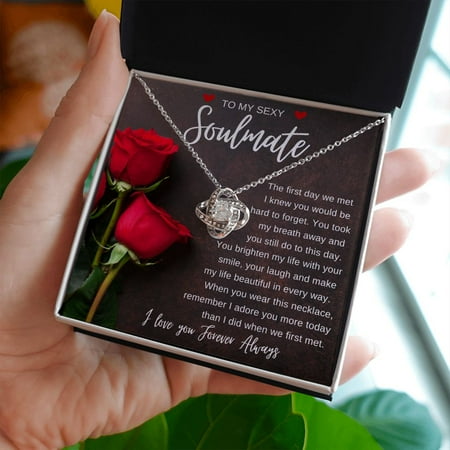 TO MY SEXY SOULMATE Love Knot Necklace Soulmate necklace, Soulmate gift, Anniversary gift, Gift for soulmate Wife necklace