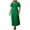 Green #1, variant on Womens Dresses, Women Plus Size Dress Waist Slimming Dress Layered Pleated Dress Short Sleeve V-Neck Dress Leisure White XXL