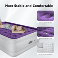 thumbnail image 6 of Full 22" Top Flocking Air Mattress with Built-in Pump Raised Comfort,Fast Inflation/Deflation Foldable Portable Air Bed with Storage Bag for Home,Camping,Guests Purple, 6 of 6