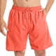 thumbnail image 1 of Pantalones Cortos de Cintura Elástica de Tamaño Adicional 5/4 Longitud Pantalones de Surf de Playa Casuales Pantalones Cortos Deportivos de Poliéster con Bolsillos, Pantalones de Verano de Color Sólid, 1 of 1