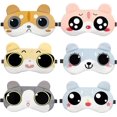 thumbnail image 1 of 6 Pcs Cute Cat Silk Eye Mask for Sleeping Women,Silk Sleep Masks for Women,Slip Silk Sleep Mask, 1 of 4