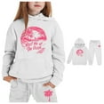 thumbnail image 3 of Kids Boys Girls Active Sweatsuit,2PC Long Sleeve White Basic Hoodie Sweatpants Joggers Set Warm Fall Winter Clothes Clothes for Boys 3-4 Yeats Cute&nbsp;Boys Girls&nbsp;Clothing, 3 of 6