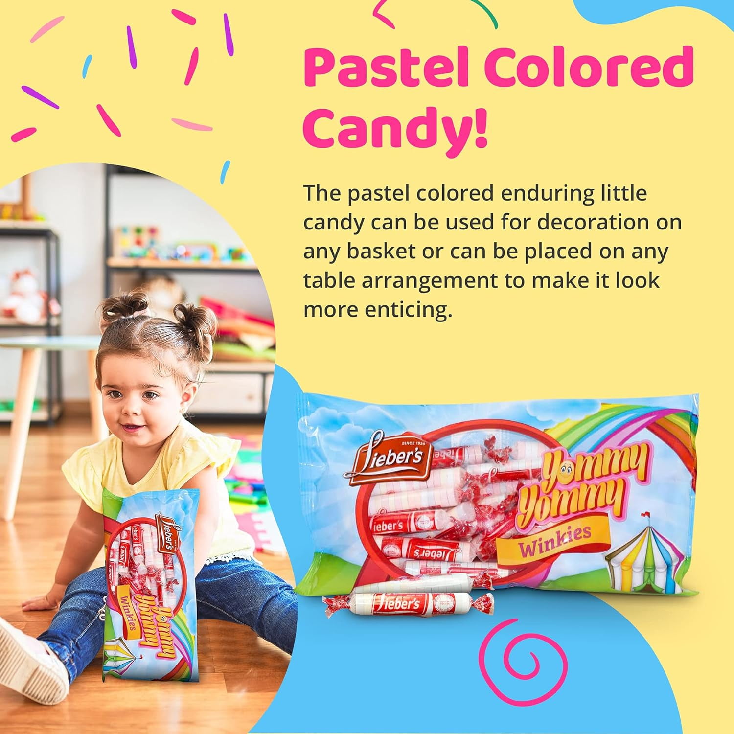Lieber's Smarties Assorted Flavored Hard Candy Rolls, Party and Parade Favorite, Individually Wrapped, 2 Pack, 9 oz