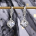 thumbnail image 2 of 925 Pendientes de perlas de plata para las mujeres de moda chapado en oro pendientes colgantes suave en la piel sensible de la boda Pendientes de joyería para novias, 2 of 7