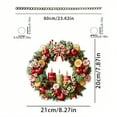 thumbnail image 2 of Holiday Decorative Wreath with Ornaments Artificial Pine Branches and Bow Hanging Christmas Door Decoration for Home Office Parties, 2 of 3