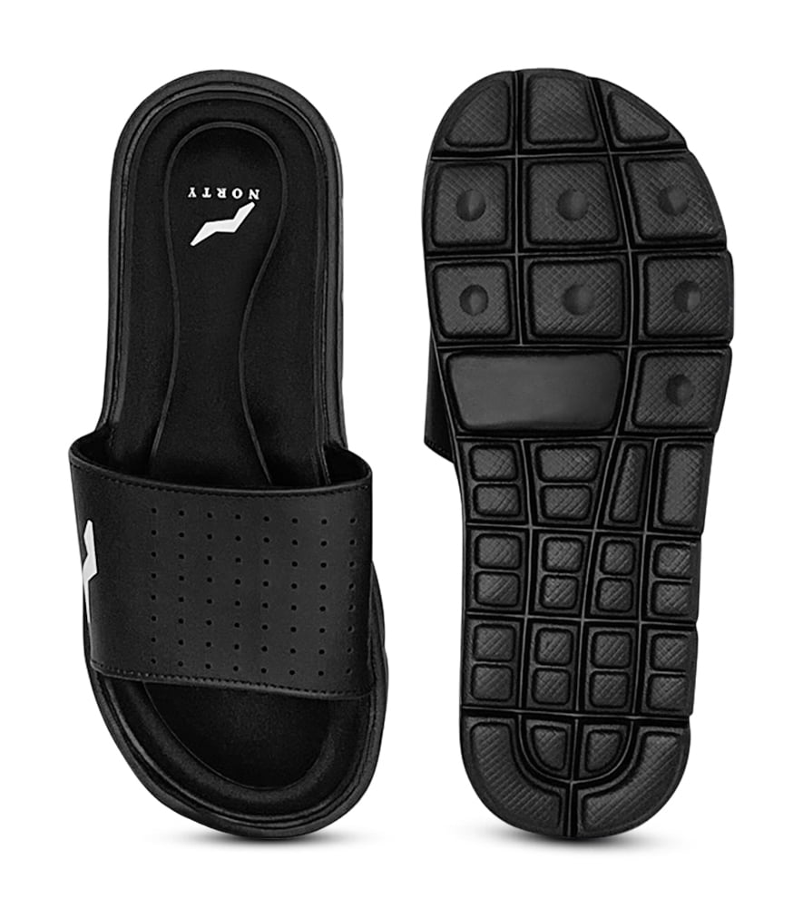 Buy Men Black Print Flip Flops Online - 746652