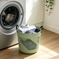 thumbnail image 6 of Topukaiba Ventilated Plastic Laundry Hamper with Carry Handles, 20 L Large Hollow Design Clothes Basket for Bathroom, Bedroom, Dorm & Closet Organization,Mint Green,12"x14", 6 of 6