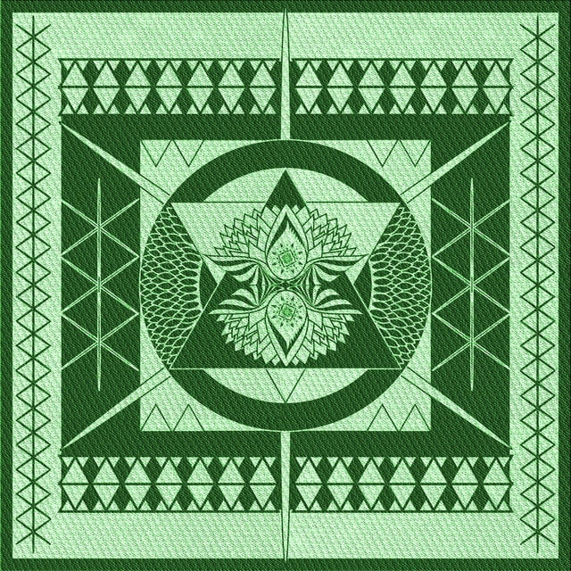 Ahgly Tapis d'Intérieur Lavable en Machine Carré Vert Émeraude Profond Transitionnel, 7 Pieds Carré
