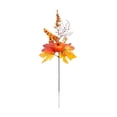 thumbnail image 2 of Fall Artificial Floral Arrangement with Maple Leaves and Pumpkins Thanksgiving Harvest Table Centerpiece Decor for Home Shelf Mantel Plastic Faux Flower Sprig for Vase Filler and Autumn, 2 of 6
