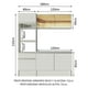 thumbnail image 3 of Mueble de Cocina Compacto 180cm Blanco Diamante Madesa 86, 3 of 6