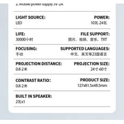 Mini Projector with Remote Controls,1080P HD Portable Mini Private Home Theater Projector, Outdoor Indoor LED Movie Projector, Suitable for Party Traveling Camping