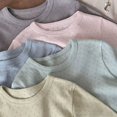 thumbnail image 6 of YunPes Toddlers Plain Cotton Pajama Set Breathable Short Sleeve Crew Neck Top and Shorts Soft Loose Fit 2 Piece Outfit, 6 of 6