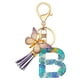 thumbnail image 1 of Llavero con inicial Wdftyju de resina con borla para llaves de coche cartera bolsos, 1 of 9
