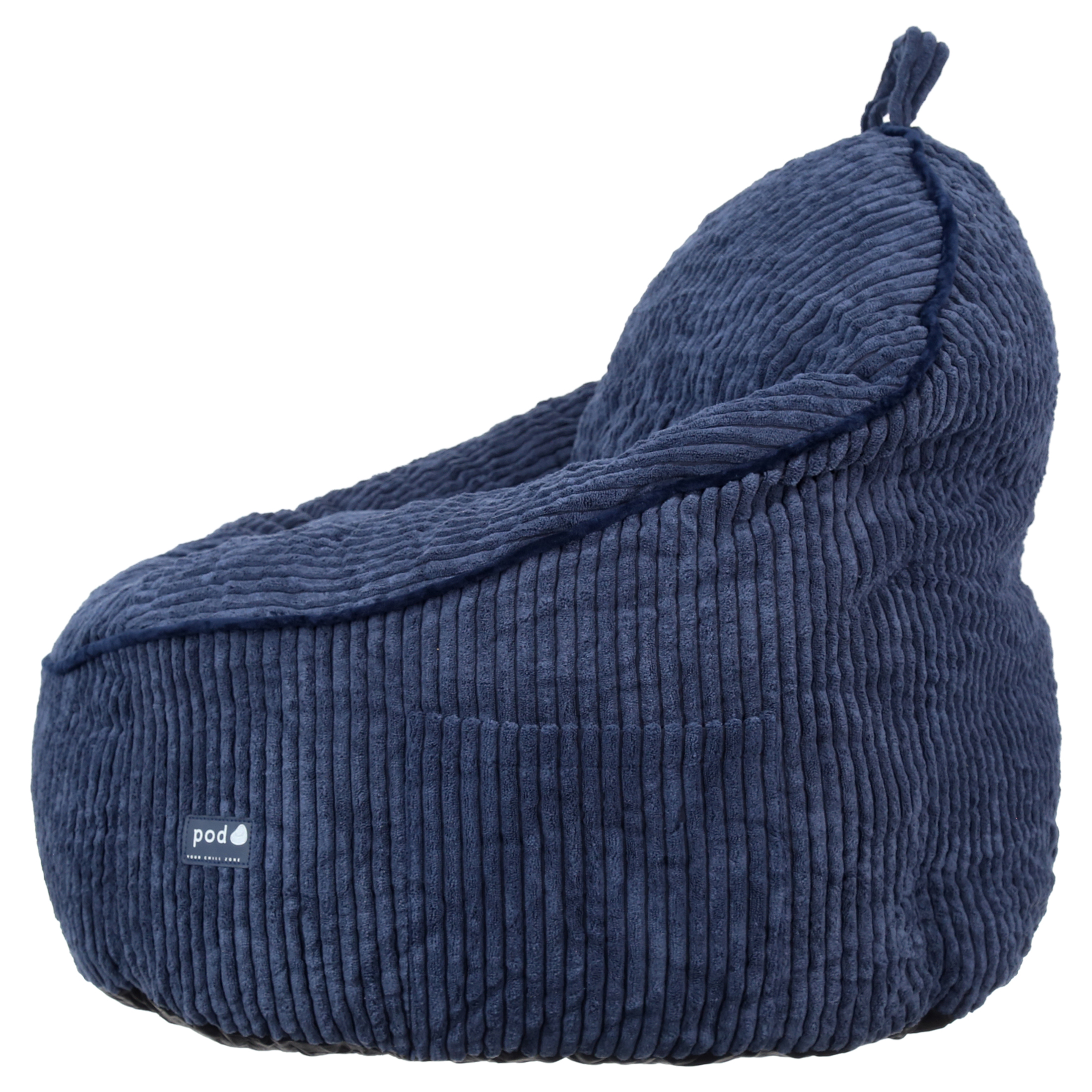 Room Revival Compressed Foam Bean Bag Chair for Kids, Navy photo 2