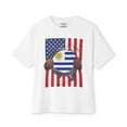 thumbnail image 6 of Uruguay Flag + USA Flag Pride T-shirt | Uruguayan + American Flag Rip 4th Of July | Funny Viral Latino Tees | Unisex - 4 Colors, 6 of 10