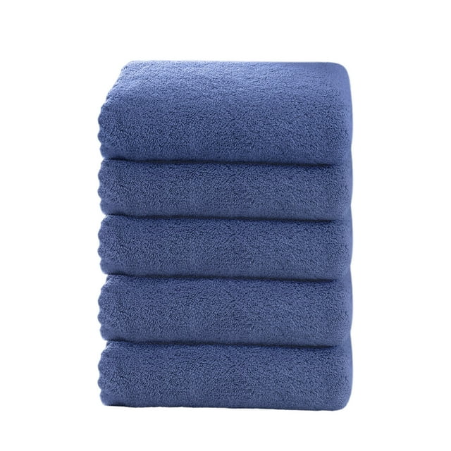Face Towels for Bathroom,5 Piece Plain Velvet Face Towel Set - Soft Absorbent for Bath Wash