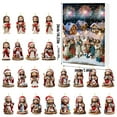 thumbnail image 2 of 2D Acrylic Christmas Countdown Ornament Calendar Set Double Print Design Festive Tree Kids Favorite Toy Holiday Activity, 2 of 6