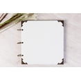 thumbnail image 2 of Álbum de fotos con tapa dura de cuero de 10 x 10 pulgadas, 80 páginas, álbum de recortes de bricolaje, papel artesanal en blanco, álbum de recortes de fotos familiar, aniversario de boda (blanco, 10 x, 2 of 5