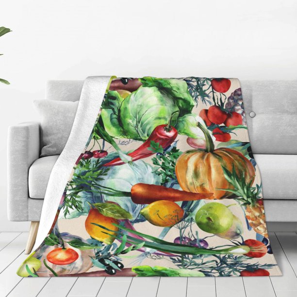 Fotbe Vegan1 Manta de Franela Acolchonada con Estampado, Súper Suave y Esponjosa, Extra Grande para Sofá, Cama, Uso Todo el Año-50"x40"