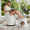 White, variant on Pawverly Modern Swivel Accent Chair with Built-In Storage Ottoman & Pet Bed, Soft Padded Vanity Seating for Bedroom Living Room Dining Area, Beige stripes