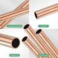 thumbnail image 2 of Uxcell 3-Pack 200mm Copper Round Tube, 12.5mm OD 1mm Wall Thickness Copper Seamless Tubing Metal Straight Pipe [12.5x0.04x7.87IN], 2 of 7