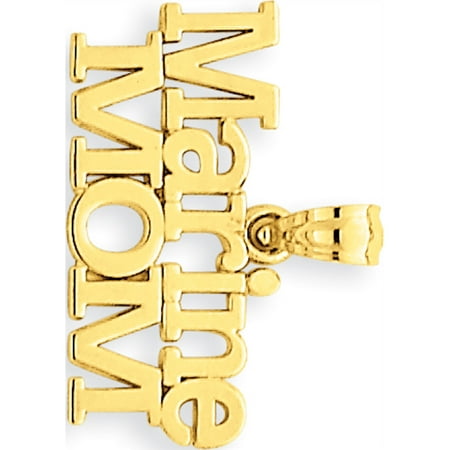 - Leslies Fine Jewelry Designer 14k Yellow Gold Marine Mom (20x14mm) Pendant Gift