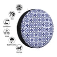 thumbnail image 4 of Naloa Porcelain Chinaware PVC Leather Spare Tire Wheel Cover for Car Truck SUV Camper Trailer Universal Fit many size15 inch, 4 of 6