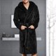thumbnail image 5 of Minnieouse Camisón de hombre con capucha de invierno de baño de manga larga SPA Pijama negro METRO, 5 of 6