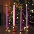 thumbnail image 3 of Religous Couronne de l'Avent en Laiton de Noël, 11 Pouces, 3 of 3
