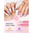 thumbnail image 6 of MelodySusie 6Pcs Nail Art Brush Set, Professional Painting Tools with Liner Flat Angled Gel Carved Brushes and Dotting Pen for Home and Salon, Pink, 6 of 9