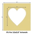 thumbnail image 2 of Soft Yellow Picture Frame Mat for 6x6 Frames - Heart Opening for 4x4 Photos - 50 Mats, 2 of 7