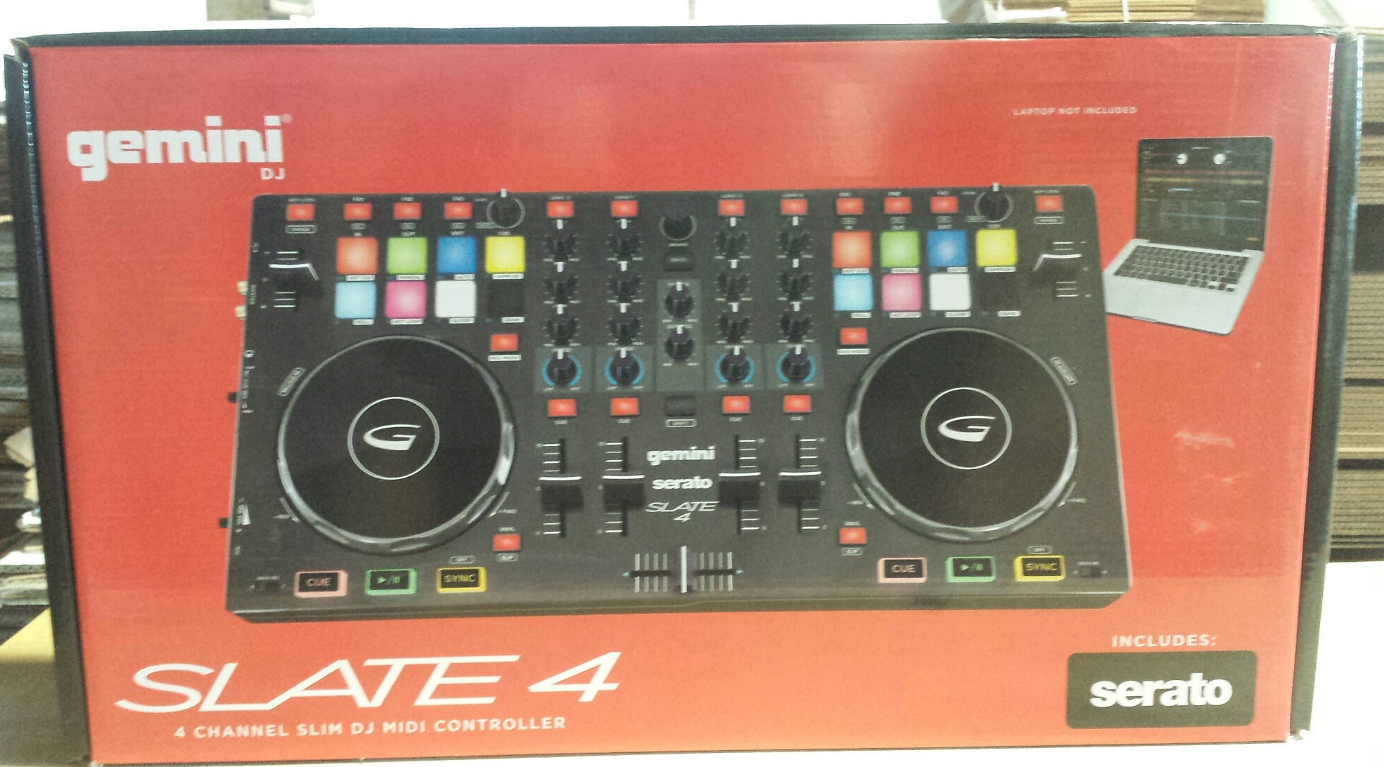 Gemini GCISLATE4 SLATE 4 4Channel Serato DJ Intro Controller