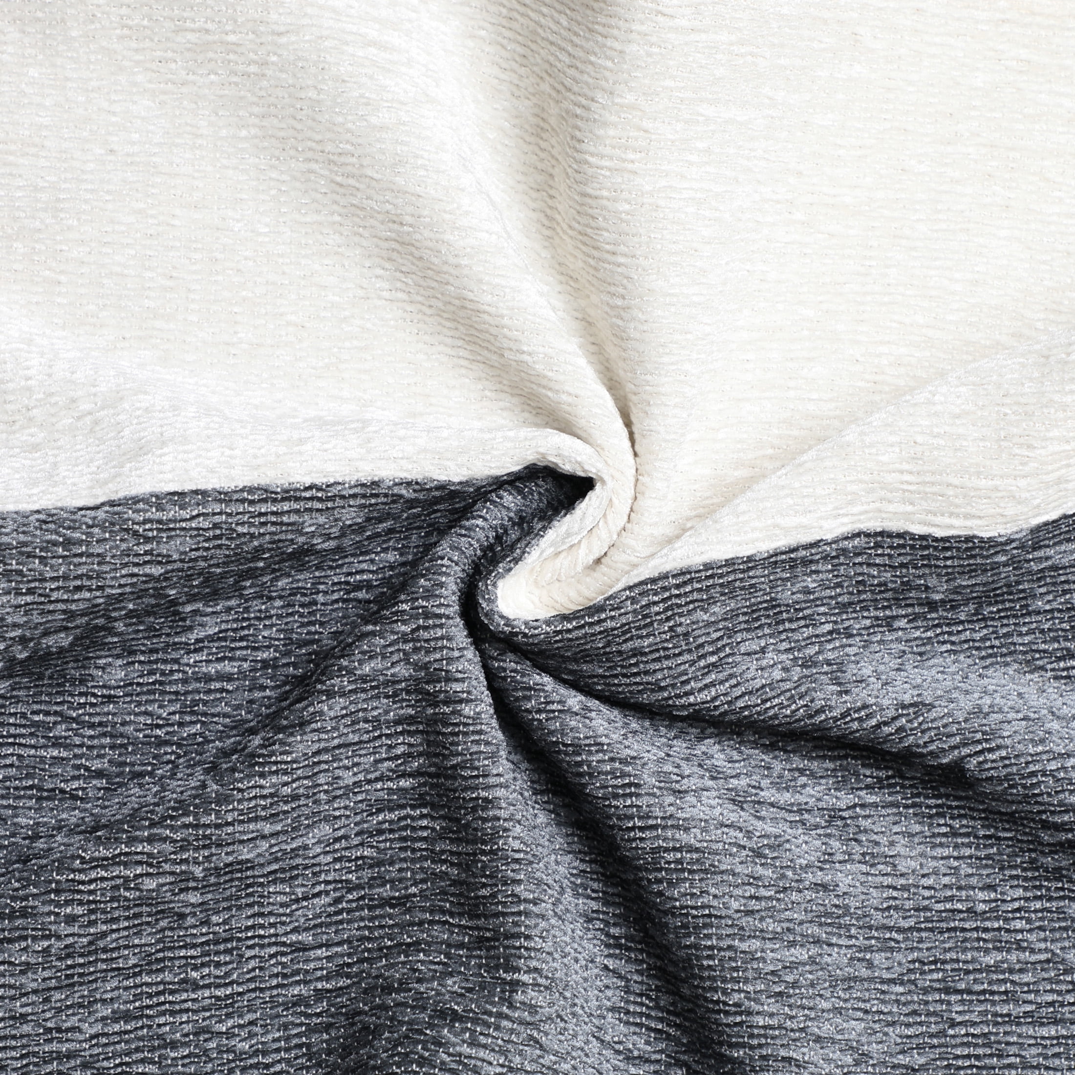 Mainstays 18 in x 18 in Grey Two-Tone Square Decorative Throw Pillow, Polyester Chenille and Cotton