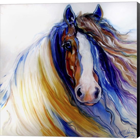 Gypsy Vanner Rouge by Marcia Baldwin, Canvas Wall Art, 12W x 12H