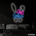 thumbnail image 2 of Craftnamesign Rabbit Neon Sign, Custom Name LED Sign, Kid Room Decor, 2 of 4