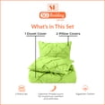 thumbnail image 4 of SGI Bedding 100% Egyptian Cotton 3PC Pinch Duvet Cover Calking Parrot Green, 4 of 7