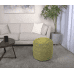 River Water Resistant Handcrafted Cylindrical Pouf, Green