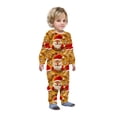 thumbnail image 3 of Odeerbi Christmas Onesie Pajamas for Family Holiday Sleep Jumpsuit Long Sleeve Family Christmas Pajamas Matching Sets Baby Fashion Printed Hooded Jumpsuit Sleepwear PJs Set Orange, 3 of 5