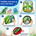 thumbnail image 6 of BIGODY 3-in-1 Dinosaur Bean Bag Toss Game Set, Outdoor Games for Family Games & Toddler Outdoor Toys, Portable Foldable Outdoor Playset for Kids Ages 1-3 4-8, 6 of 7